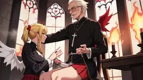 Sexy church girl gets fucked by the devil