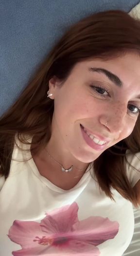 Shaved trans girl enjoys a sloppy blowjob