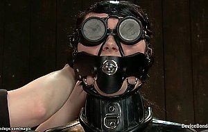 Chained slut butt plugged and fucked