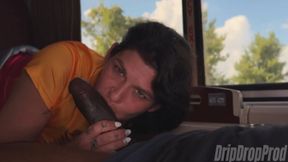 Blow Job in Private Train Car - BBC