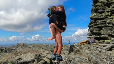 Sex on a mountain top in Norway