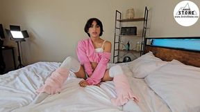 step bro foxy alex caught trying on mom s clothes & will do anything to keep it secret