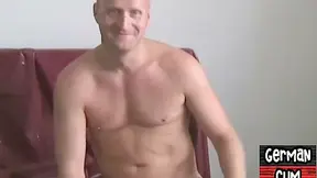 German Amateur Stud Cumming From Asstoying By His Bf