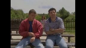 Sveta Gets a Threesome in the Open Air Cinema