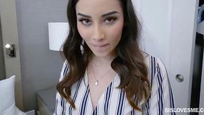 Banging My Tiny Thicc Ass Stepsis Goodbye POV Fuck Before She Splits