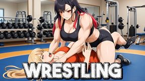 Female Wrestling Humiliation - Rika Pins And Smothers Her Rival | Femdom Fighting Animation