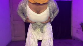 hot suit salwar big boobs bhabhi cross dresser showing big boobs