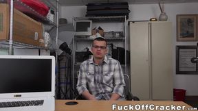 Nerd homo with glasses pleasures monster black cock for cash