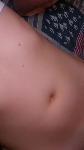Big-assed Chick Gets Cum on Her Ass!