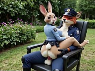 Yiff Zootopia: Judy Hopps and Nick Wilde - Cunning Fox Screws Bunny after work