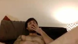 Hairy Dude Jerks Cock. No Cum Shot