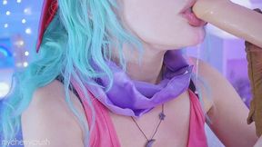 cherrycrush - horny bulma from dragon ball trains anal and rides a big cock 🔥