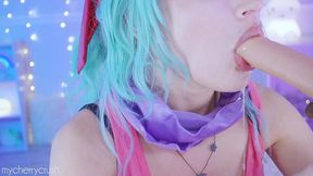 cherrycrush - horny bulma from dragon ball trains anal and rides a big cock 🔥