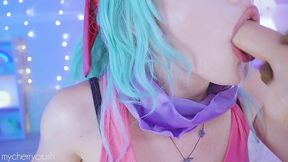 cherrycrush - horny bulma from dragon ball trains anal and rides a big cock 🔥