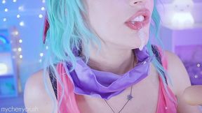cherrycrush - horny bulma from dragon ball trains anal and rides a big cock 🔥