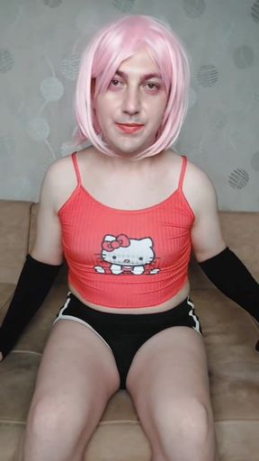 Cute Shorts Cowgirl Sissy Smooth Legs Big Booty