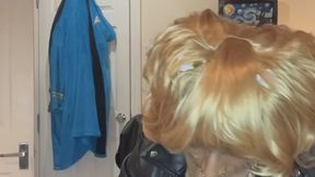 Latex Slut Wearing new boots