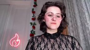 Brunette in Sexy Tight Lace Top