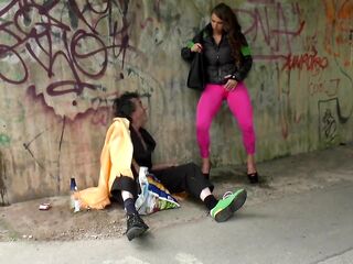 Large boobed mother i'd like to fuck takes vagabond mature filthy man for her pissing session with banging