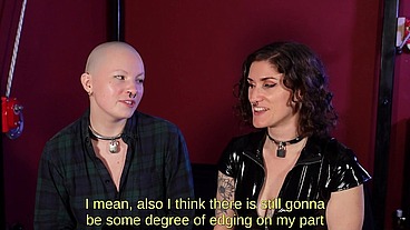 Given Away - Trix Edged While Eryn Squirts - with Subtitles