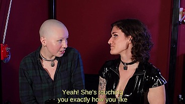 Given Away - Trix Edged While Eryn Squirts - with Subtitles