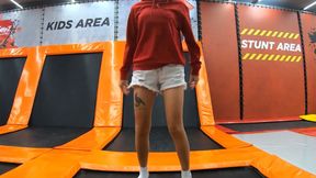 ”Thai amateur MOMMY GF having fun on a trampoline & screwed at home”