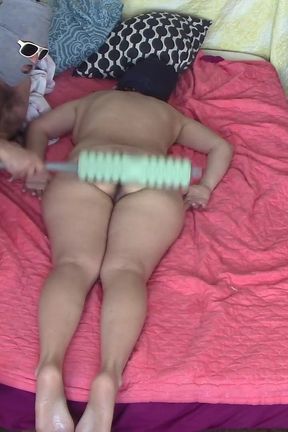 Sensual Massage of a Hot Couple with Oil on the Body.