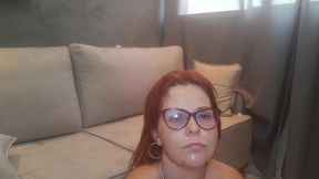 yesterday my step cousin ejaculated on my face and got my glasses dirty lol