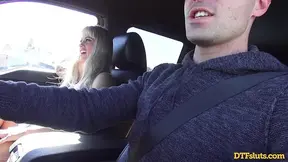 Slutty blonde gets a massive dick in outdoor DP