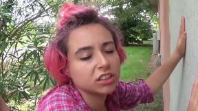 Tanned COUGAR fucks in Italian open field