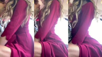 Bridesmaid Gushing Cowgirl Ride in Truck Parking Lot Fuck