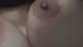 Laying Down Ebony Titties