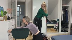 Sissyboy Is whipped and pegged and humiliated by goddes