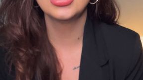 Smoking & boobs tease
