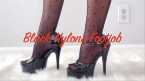 Black Nylons POV Footjob wmv