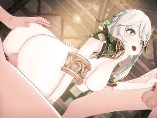【Genshin Impact Nahida】group sex CG Anime Animation.(Fingering,tugjob,oral sex,sex)