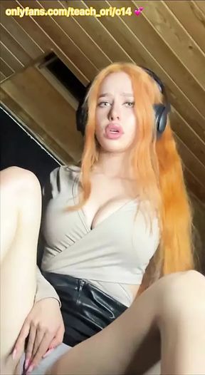 Wet Blonde Indecently Touches Herself