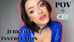 JOI and CEI by your Queen in blue latex POV | Lady Perse