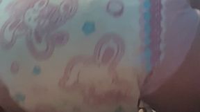 BabyBunny squishes her wet bunnyhop diapers