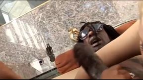 Ebony babe and blonde get fucked by BBC