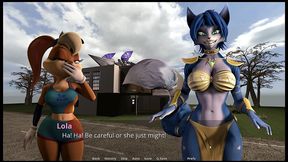 please fur my wife [ ntr hentai game pornplay ] ep.1 krystal is cheating on fox with tails in the back alley