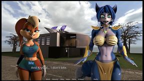 please fur my wife [ ntr hentai game pornplay ] ep.1 krystal is cheating on fox with tails in the back alley