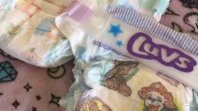 Diaper tab extenders from Etsy demonstration! Luvs and Pampers