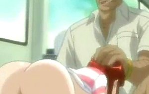 Hentai old bus driver bangs a petite teen