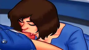Stepsister Gives Stranger a Sultry Blowjob and Ass Teasing Until Explosive Orgasm