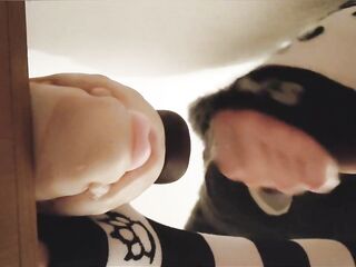 Teen shoves His ramrod Into a maw/toy~