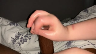 Hand job massive Cumshot: his cock drooled like imbecile as jerk him. P2