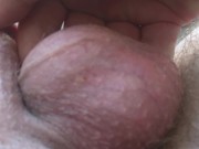 Small dick cum on public outdoor balcony on golf course.