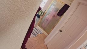 Watching stepmom in the shower stepson gets lucky