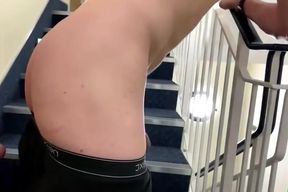 College Twinks Bareback On The Dorm Stiarcase